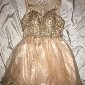 Short gold dress